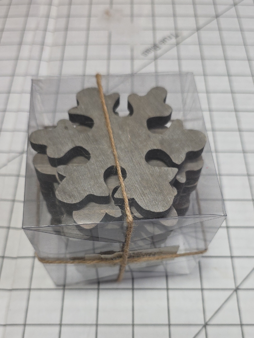Snowflake  Wood Cutouts X11 NIBox, 4"×4"